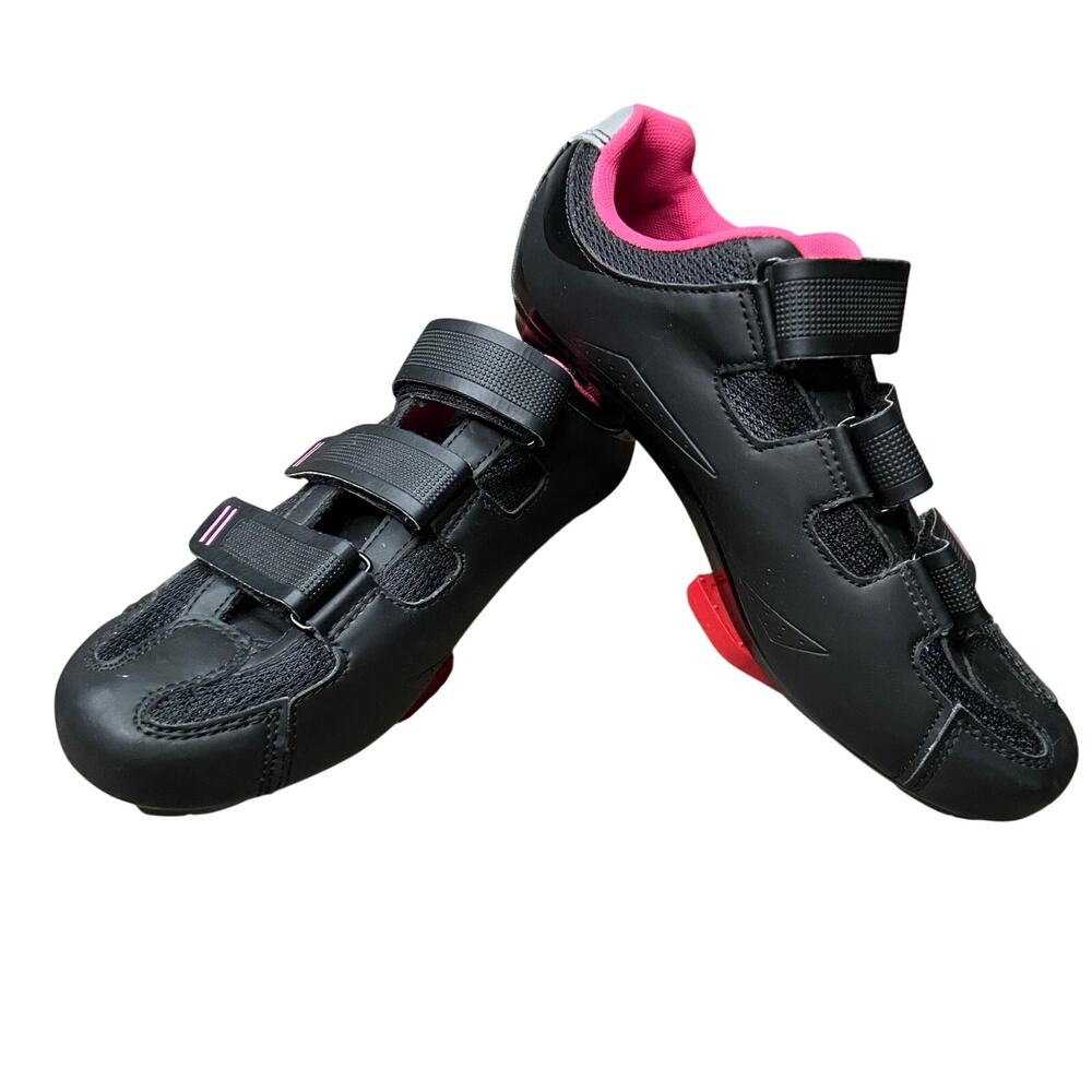 Tommaso PIsta 100 Cycling Shoes Sz 40 EU 9-9.5 US Black Pink w/ Delta Cleats